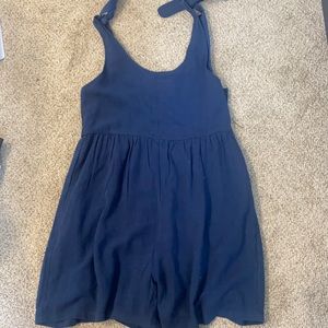 Pink lily tie shoulder romper